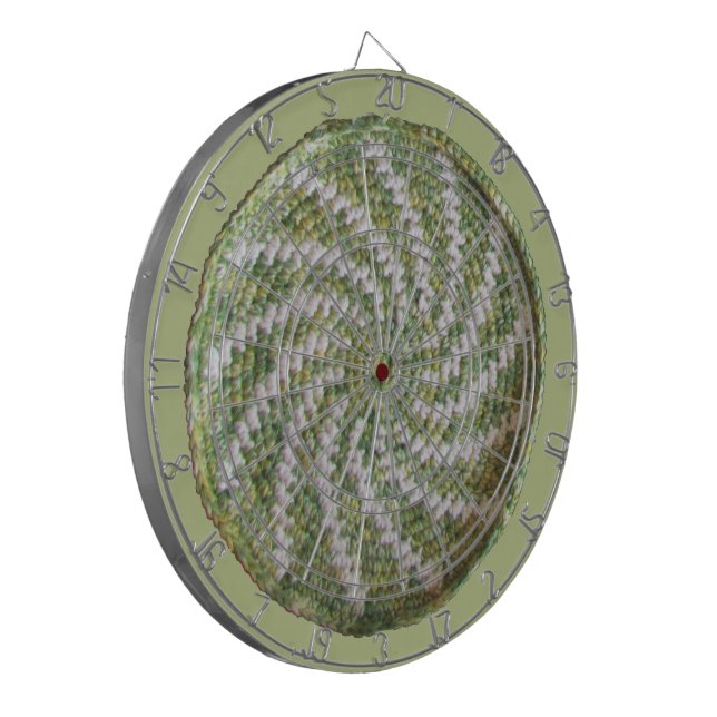 Dartboard - White Spiral on Green Dartscheibe (Vorderseite Links)
