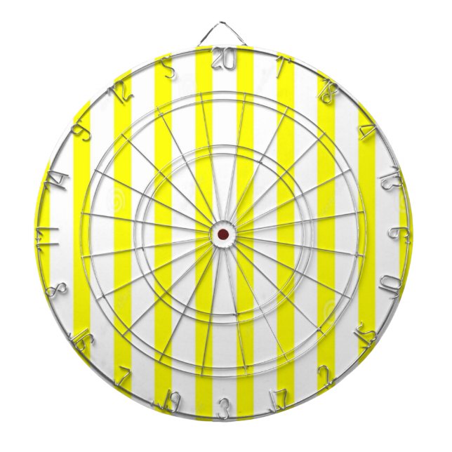 Dartboard Yellow White Strip Dartscheibe (vorne)