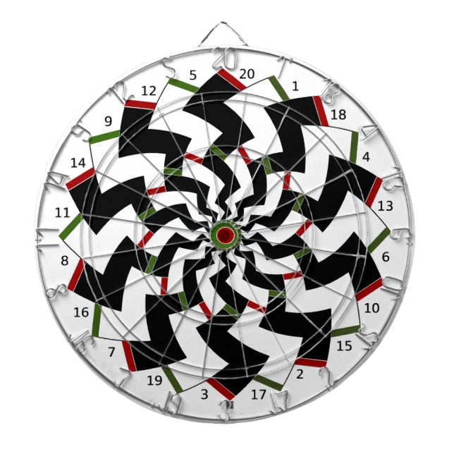 Dartboard Zickzack-Design  Dartscheibe (vorne)