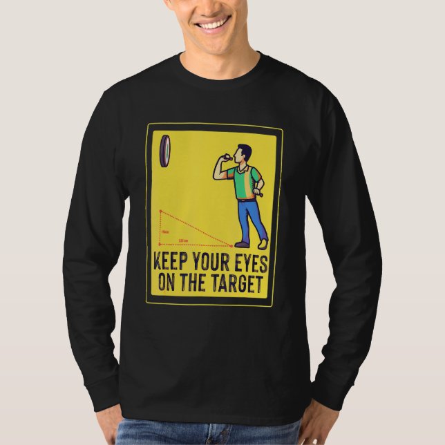 Dartboard-Zieldesign T-Shirt (Vorderseite)