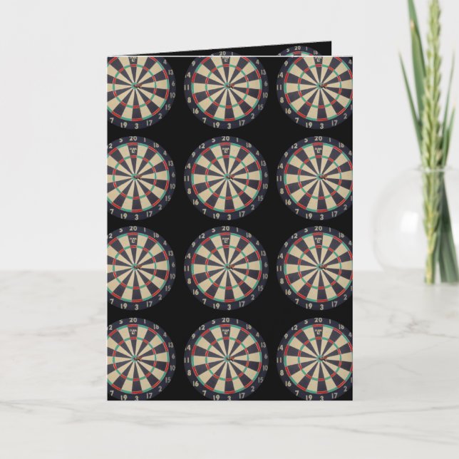 Dartboards_On_Black,_Birthday_Greeting_Card. Karte (Vorderseite)