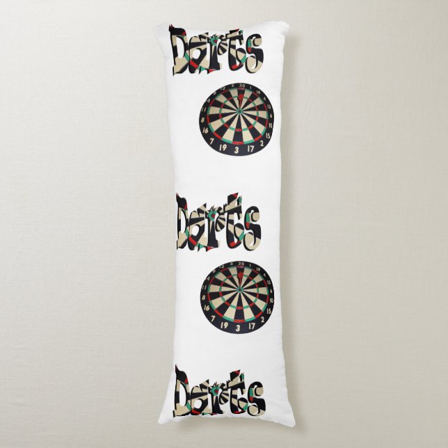 Dartbrett und Dartname, Kissen (Vorderseite Vertikal)