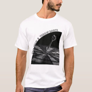 Dartdesign als Minimum-Schwarz-Weiß-Ziel T-Shirt