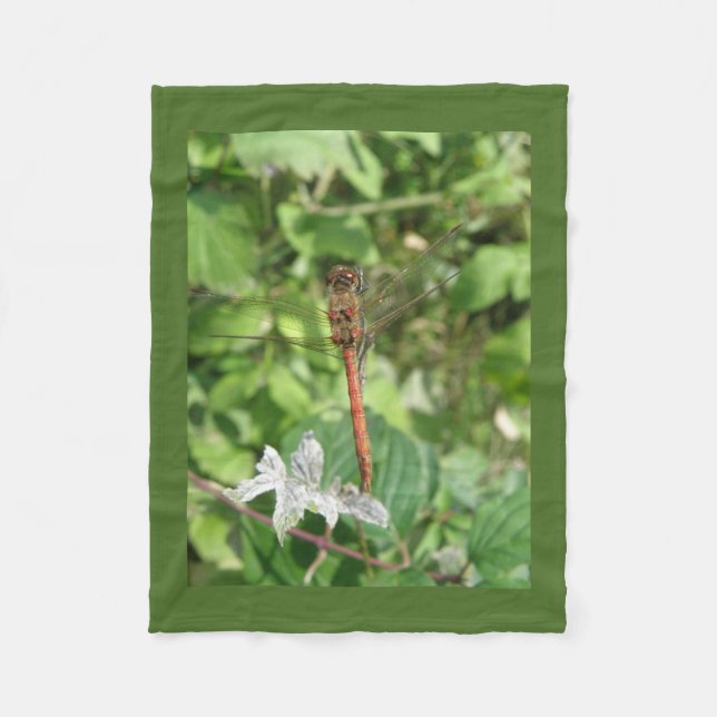 Darter Dragonfly Fleece Blanket (Vorderseite)