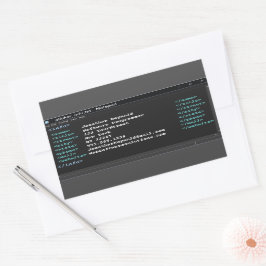 Darter Modus für Editor-Coder-Computerprogrammiere Rechteckiger Aufkleber