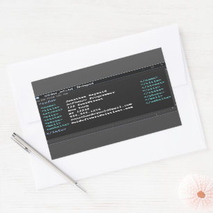 Darter Modus für Editor-Coder-Computerprogrammiere Rechteckiger Aufkleber