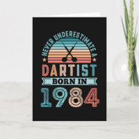 Dartist geboren 1984 Darts 40. Geburtstag Retro-Ge