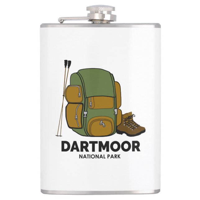 Dartmoor National Park Backpack Flachmann (Vorderseite)