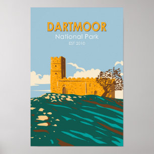 Dartmoor National Park Brentor Church England Poster