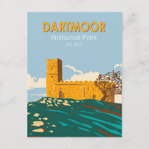 Dartmoor National Park Brentor Church England Postkarte