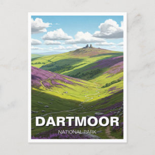Dartmoor National Park Travel Postkarte