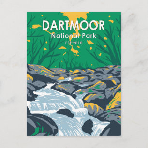 Dartmoor Nationalpark Becky Falls England Postkarte