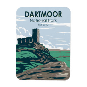Dartmoor Nationalpark Burg Ruins England Magnet