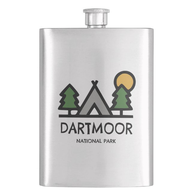 Dartmoor-Nationalpark Flachmann (Vorderseite)