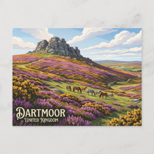 Dartmoor Nationalpark Vereinigtes Königreich Postkarte