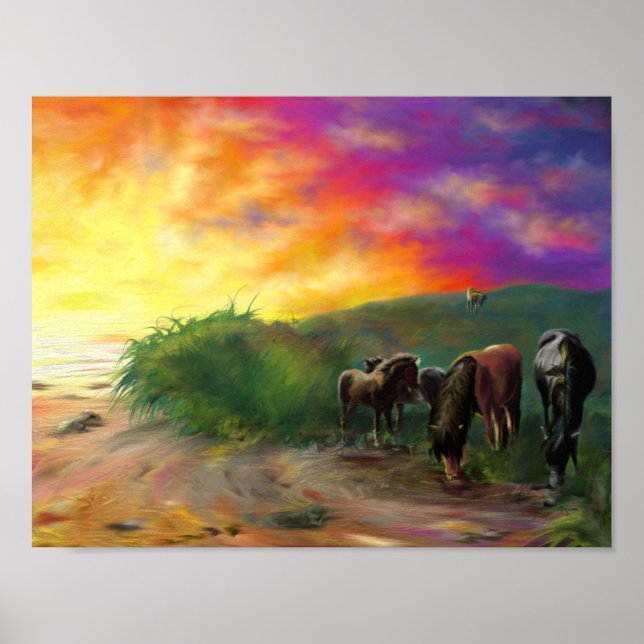 Dartmoor Ponies Poster (Vorne)