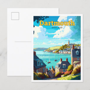 Dartmouth England Reise Vintage-Illustration Post Postkarte