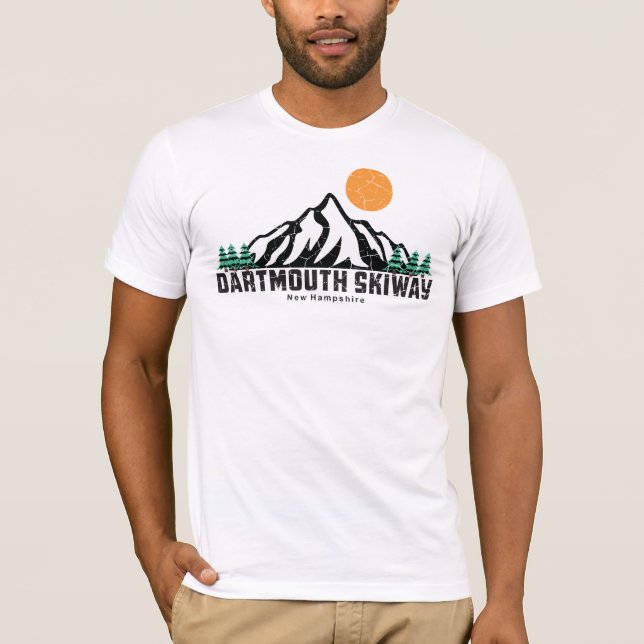 Dartmouth Skiway Sunset Retro T - Shirt (Vorderseite)