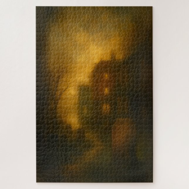 Dartmouth Village Twilight Turner Style Art Puzzle (Vertikal)