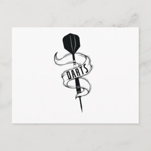 Dartpfeil Postkarte