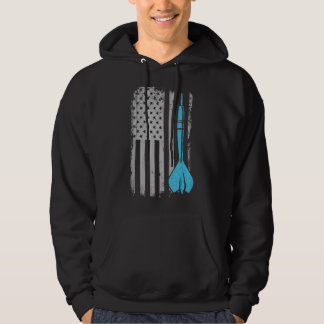 Dartpfeile Werfen - Vintage USA Amerikanische Flag Hoodie