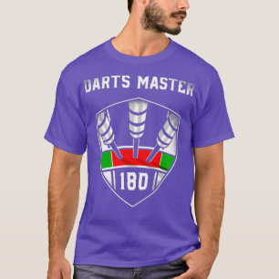 Darts 180 Emblem oder Ton 80 Darts Master Darts T-Shirt