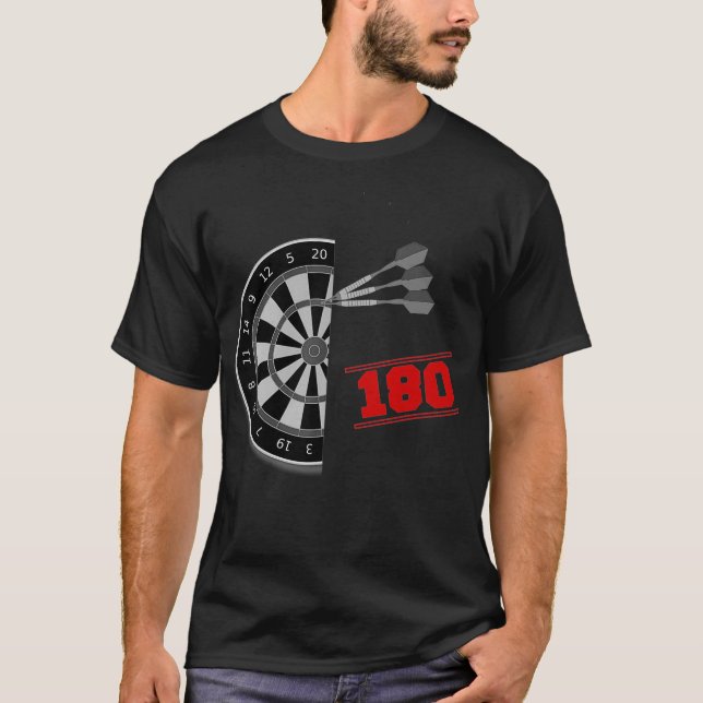 Darts 180 Punkte 100 und 80 Geschenk T-Shirt (Vorderseite)
