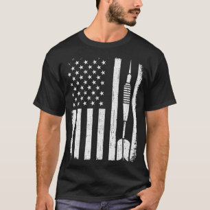 Darts American Flag Funny Darts Gift für Männer T-Shirt