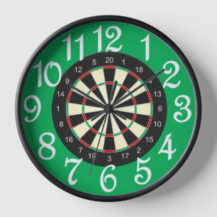 Darts Anyone Large Clock Uhr
