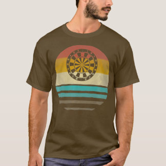 Darts Arrows Retro Vintag Sunset Old School T-Shirt