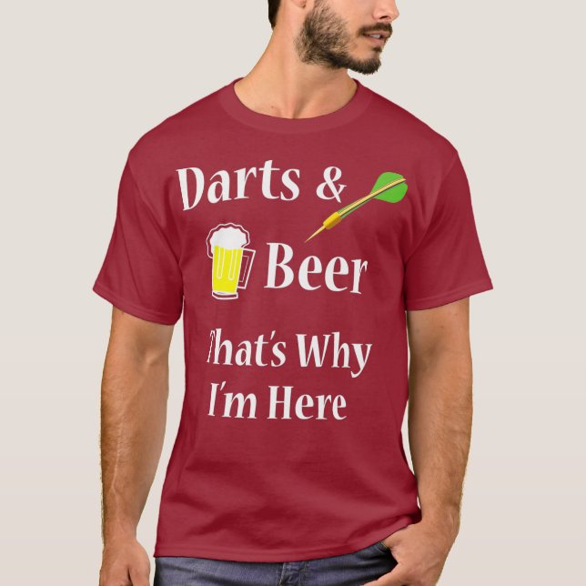 Darts Beer Funny für Dart Player Premium T-Shirt (Vorderseite)