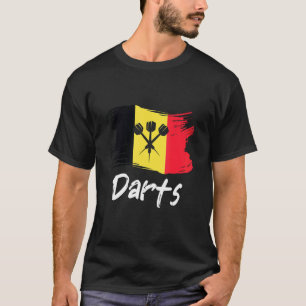 Darts Belgische Flag Dart Throwing Belgium Land D T-Shirt