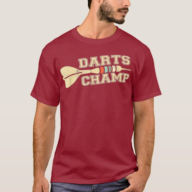 Darts Champ Retro Darts TShirt (Vorderseite)