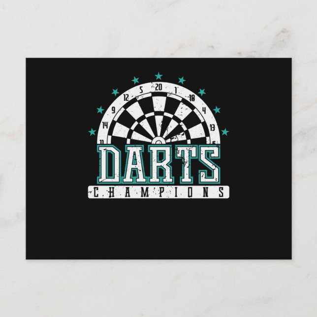 Darts Champion Postkarte (Vorderseite)
