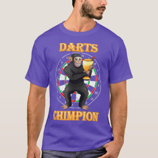 Darts Chimpion Funny Pun Darts Player Geschenk T-Shirt