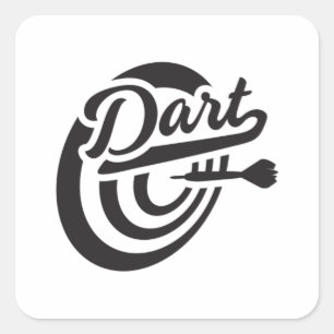 Darts Dart 180 Dartboard Bullseye Arrow Geschenkid Quadratischer Aufkleber