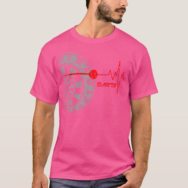 Darts Dart Board Heartbeat T-Shirt (Vorderseite)