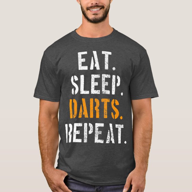 Darts Dart Player Vintages Geschenk T-Shirt (Vorderseite)