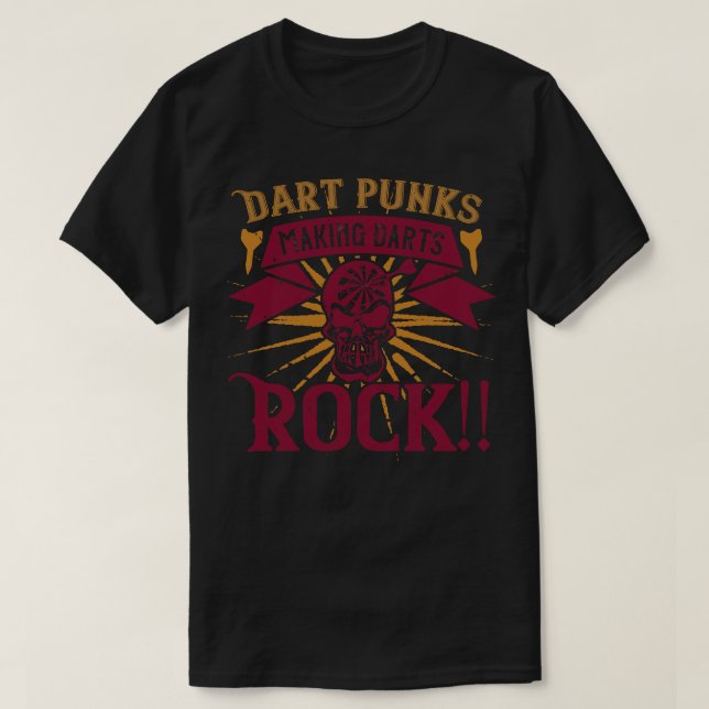 Darts Dart Punks Darts Rock T-Shirt (Design vorne)