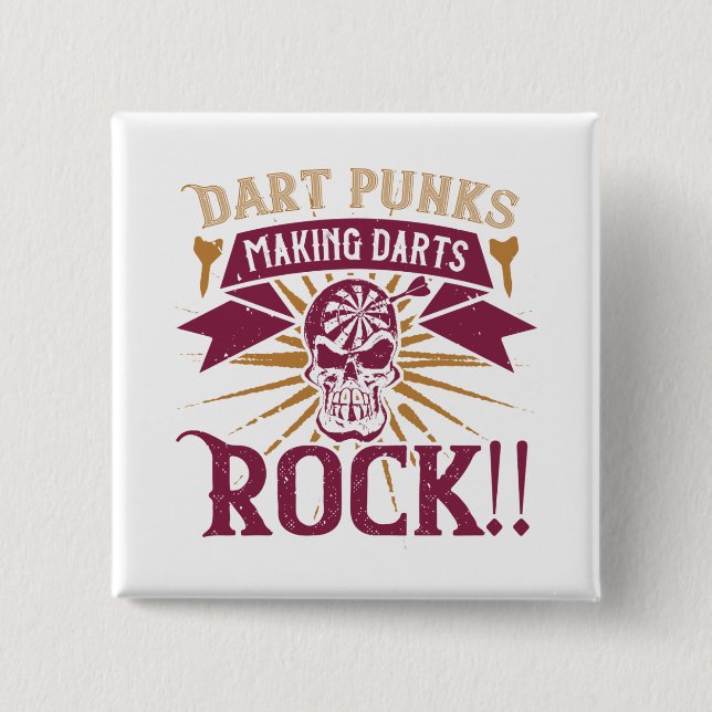 Darts - Dart Punks macht Darts Rock! Button (Vorderseite)