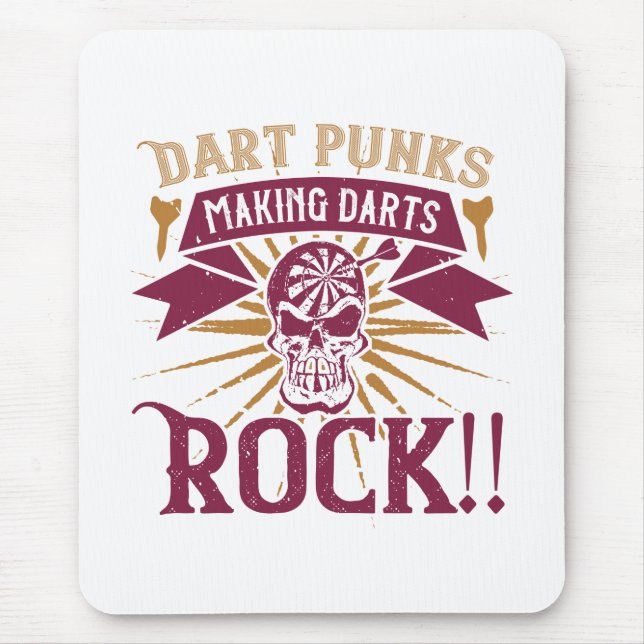 Darts - Dart Punks macht Darts Rock! Mousepad (Vorne)
