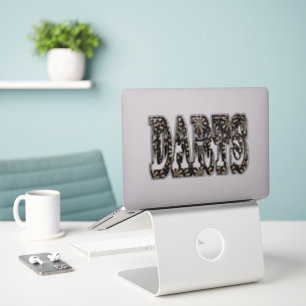 Darts Dimensional Name Logo Aufkleber