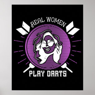 Darts - Echte Frauen spielen Darts Poster