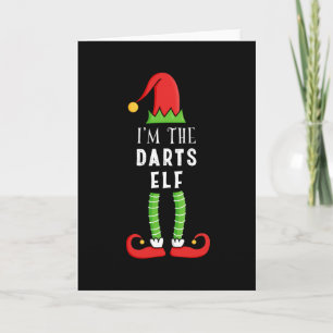 Darts Elf Weihnachts-Familiengeschenk Karte