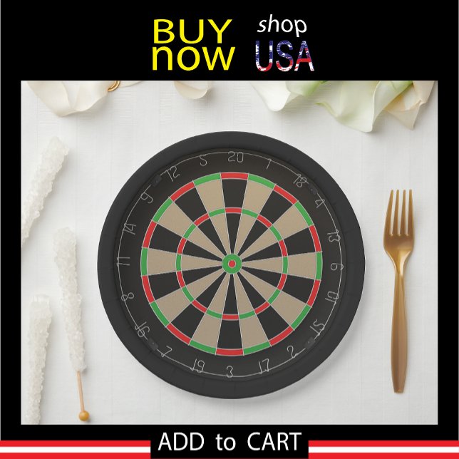 Darts Fans 🎯 😍 Dartboard Pappteller (Von Creator hochgeladen)
