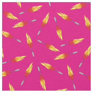 Darts Flaming Fly Game Sports Pink Girls Stoff