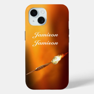 Darts Flammender Dart Bunter Hintergrund personali Case-Mate iPhone Hülle