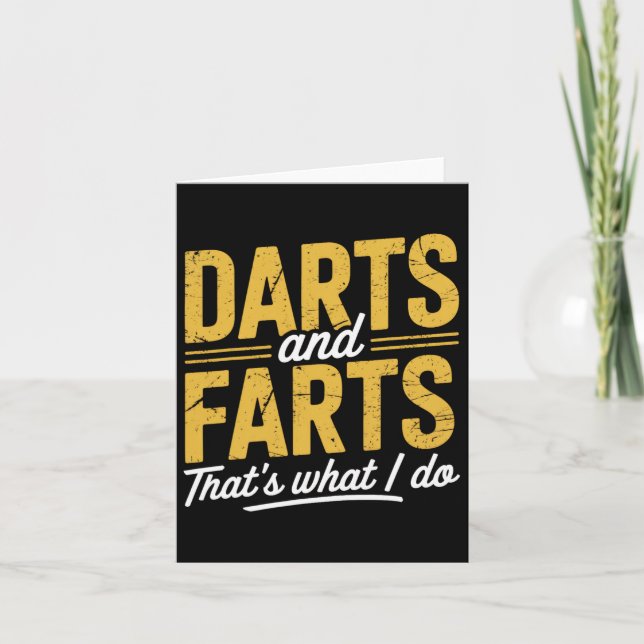 Darts Furzen Funny Dart Redewendungen Sarcasm Dart Karte (Vorderseite)