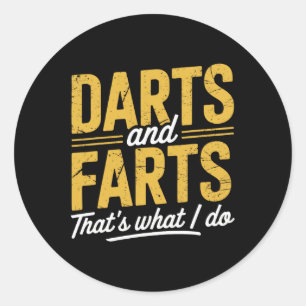 Darts Furzen Funny Dart Redewendungen Sarcasm Dart Runder Aufkleber