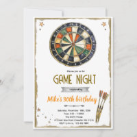 Darts-Geburtstagsparty-Einladung